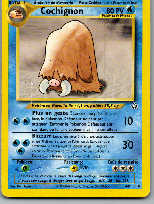 Cochignon (Piloswine) (44/111) Peu Commune Non-Holo (Very Good)