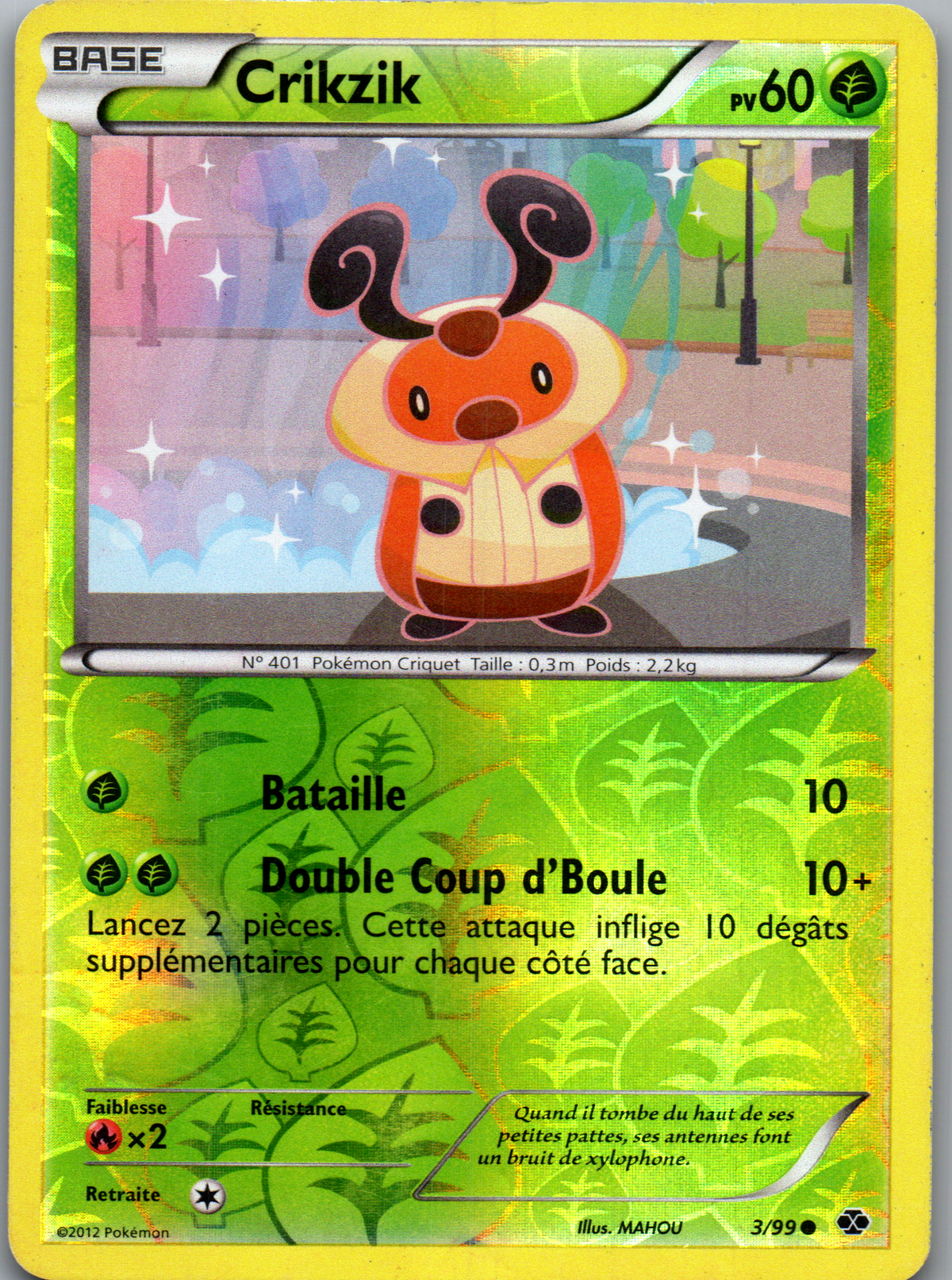 Crikzik (Kricketot) (3/99) Reverse Holo Commune (Excellent)