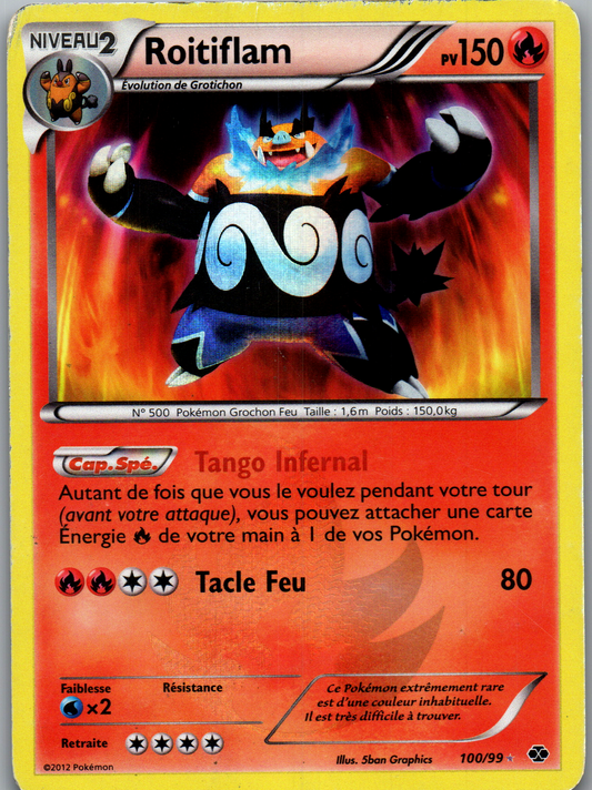 Roitiflam (Emboar) (100/99) Holo Shiny Secret Rare (Very Good)