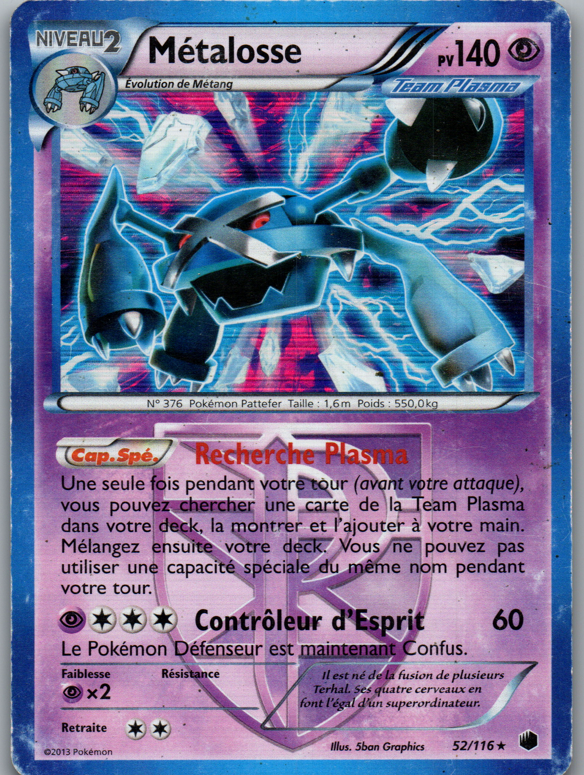 Métalosse (052/116) Rare Holo Glaciation Plasma (Good)