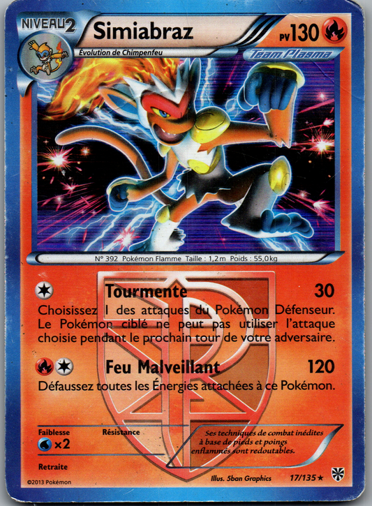Simiabraz (017/135) Rare Holo Tempête Plasma (Good)