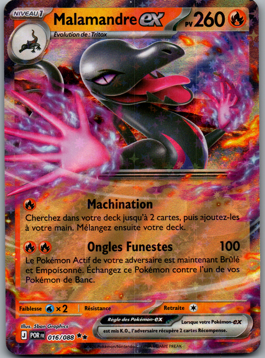 Malamandre ex (016/088) Double Rare Holo Équilibre Parfait (Near Mint)