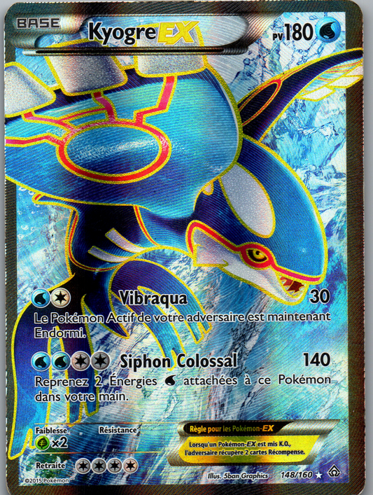 Kyogre-EX (148/160) Ultra Rare Full Art Primo-Choc (Excellent)