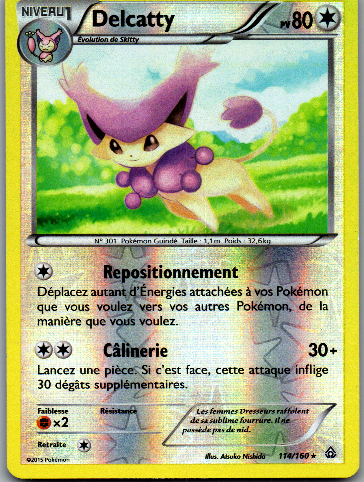 Delcatty (114/160) Rare Reverse Holo Primo-Choc (Excellent)