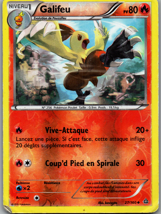 Galifeu (027/160) Peu Commune Reverse Holo Primo-Choc (Light Played)