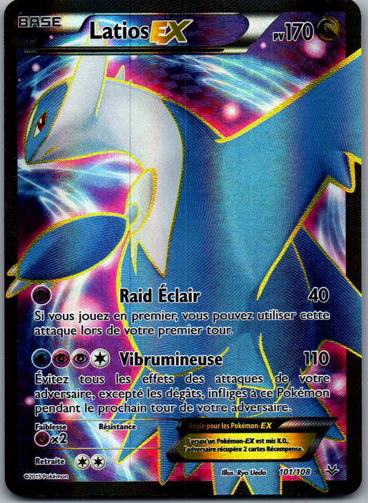 Latios-EX (101/108) Ultra Rare Full Art Ciel Rugissant (Excellent)