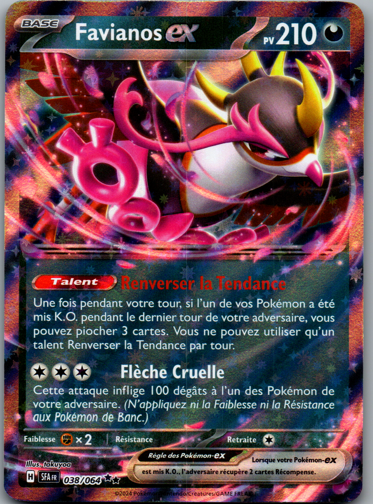 Favianos-ex (038/064) Double Rare Holo Fable Nébuleuse (Near Mint)