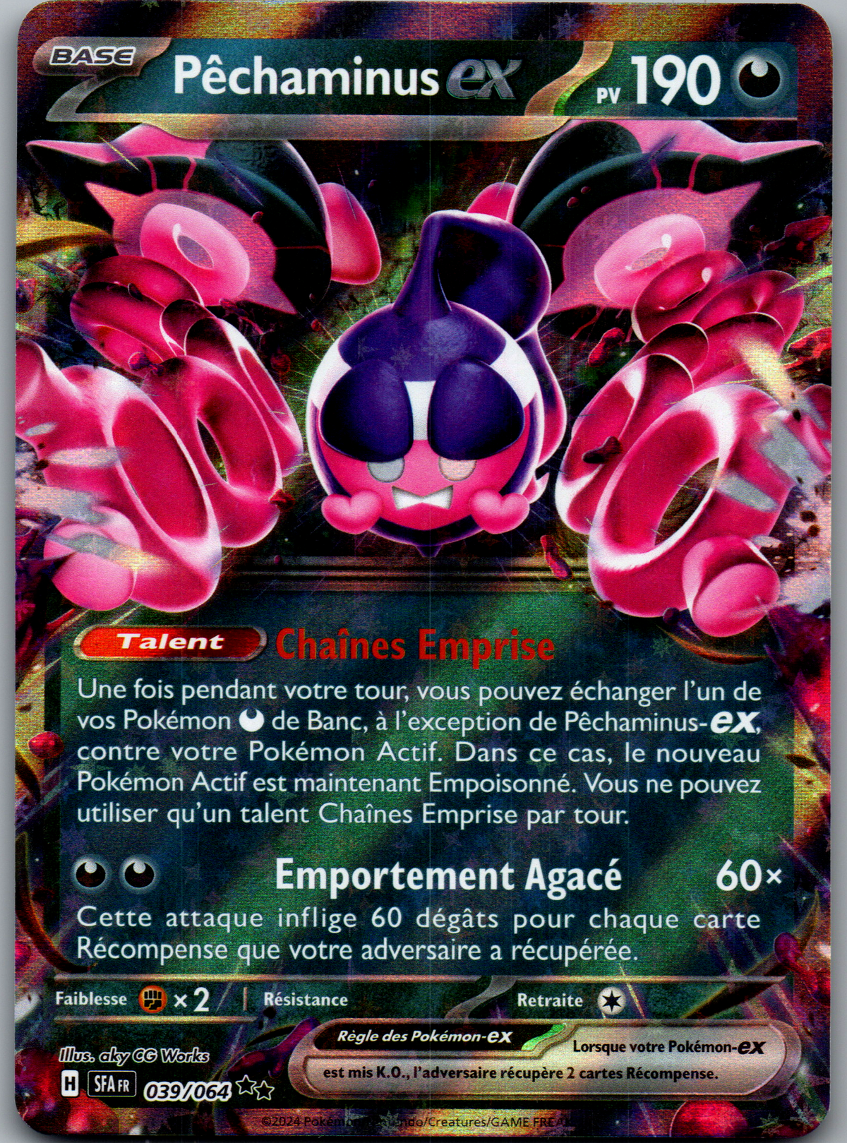 Pêchaminus-ex (039/064) Double Rare Holo Fable Nébuleuse (Near Mint)