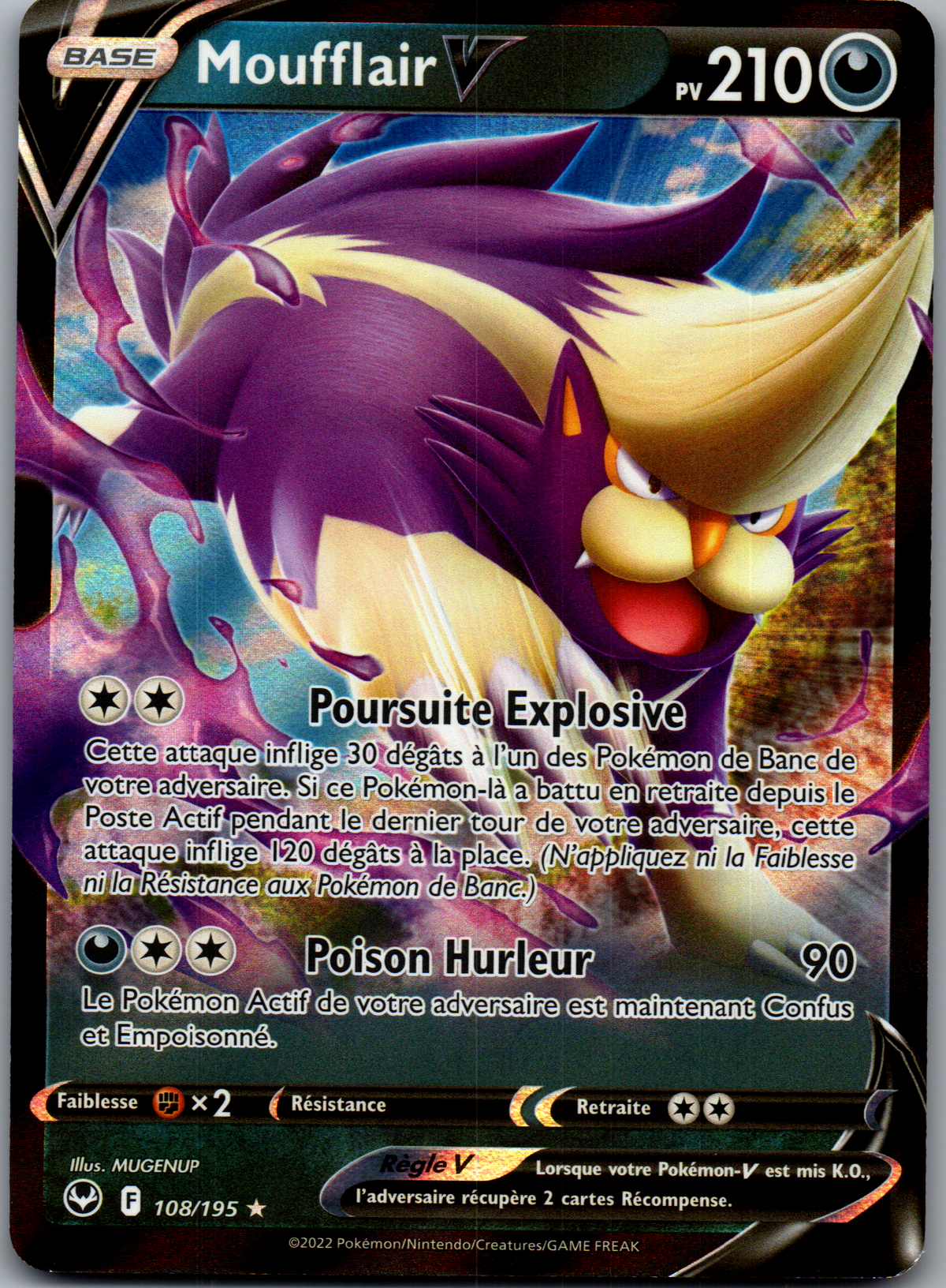 Moufflair V (108/195) Ultra Rare Holo Tempête Argentée (Near Mint)