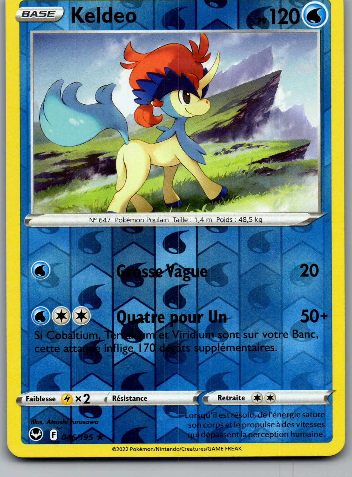 Keldeo (046/195) Rare Reverse Tempête Argentée (Near Mint)