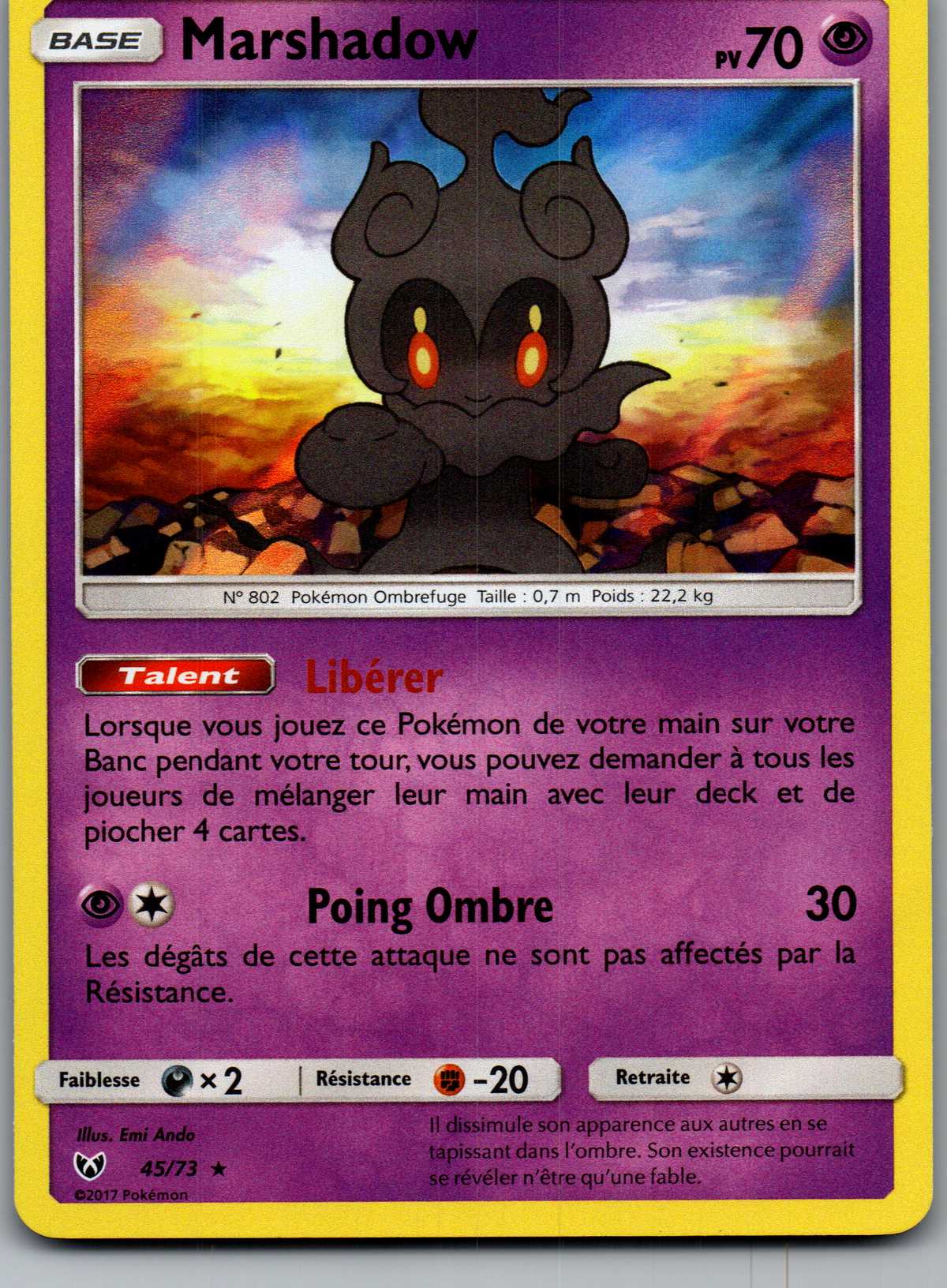 Marshadow (45/73) Rare Holo Légendes Brillantes (Near Mint)
