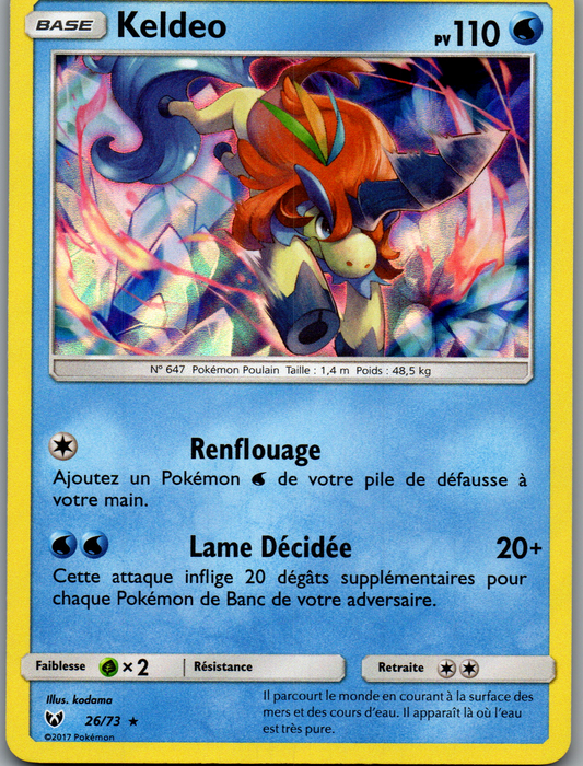 Keldeo (26/73) Rare Holo Légendes Brillantes (Near Mint)