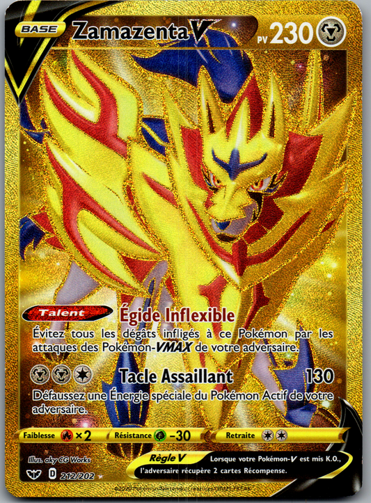 Zamazenta V (212/202) Gold Secrète Épée et Bouclier (Near Mint)
