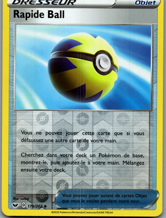 Rapide Ball (179/202) Reverse Épée et Bouclier (Near Mint)