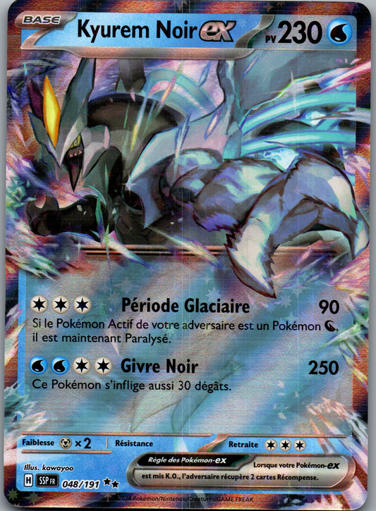 Kyurem Noir ex (048/191) Double Rare Étincelles Déferlantes (Near Mint)