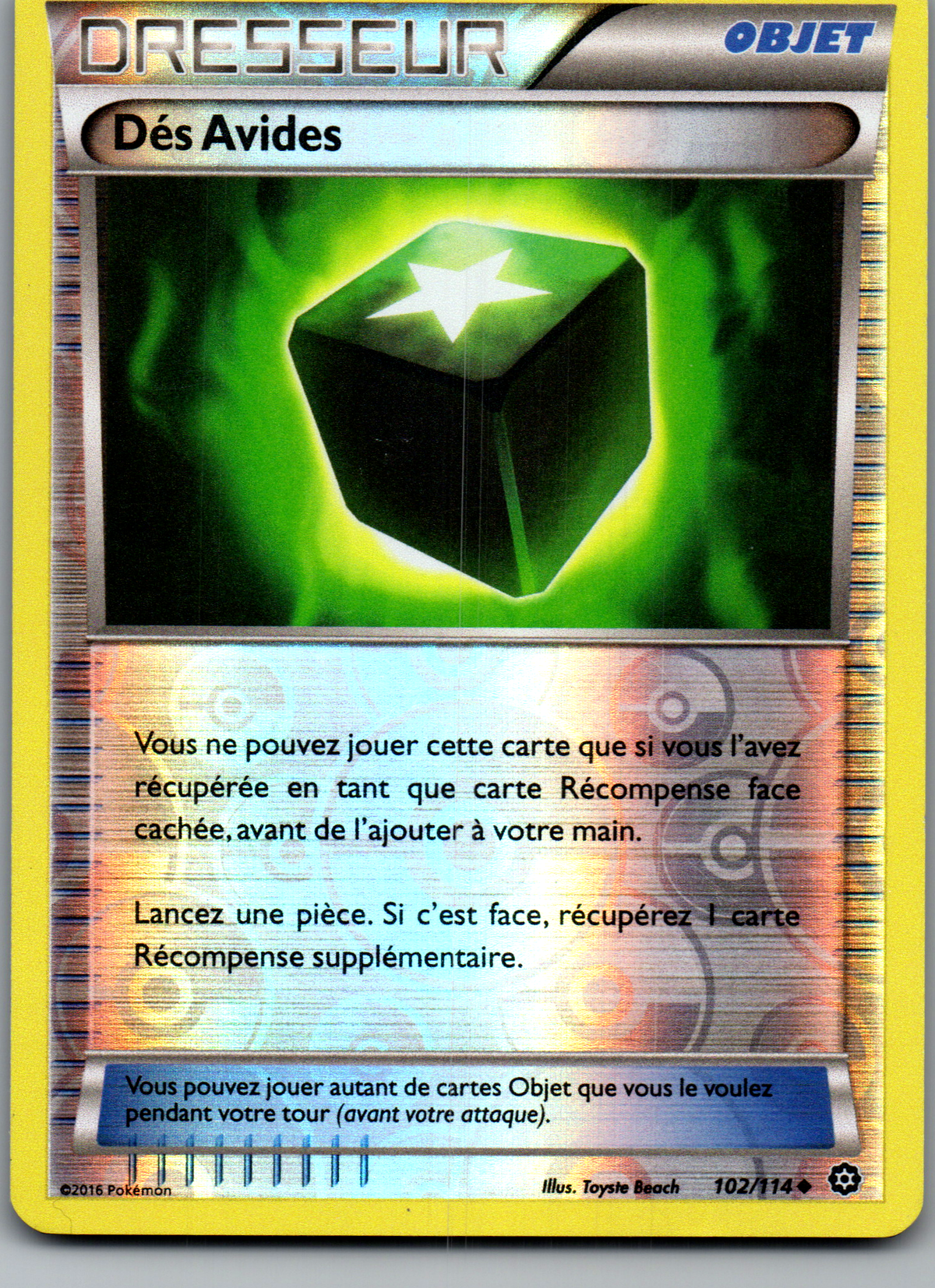 Dés Avides 102/114 Reverse – Offensives Vapeur – FR – Excellent