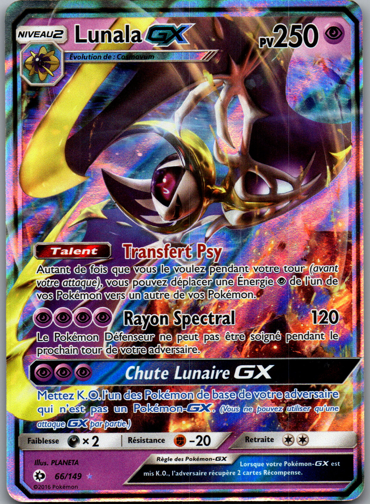 Lunala GX 66/149 Ultra Rare Soleil et Lune FR Good