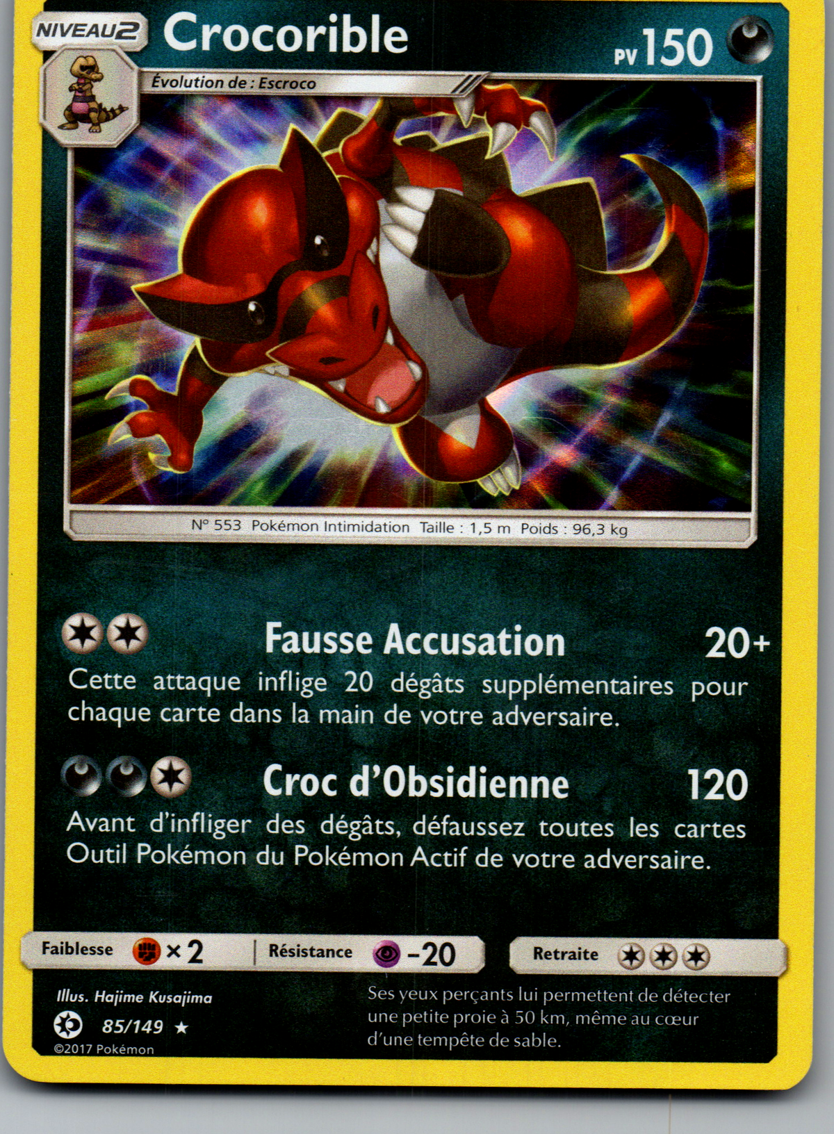 Crocorible 85/149 Holo Soleil et Lune FR Excellent
