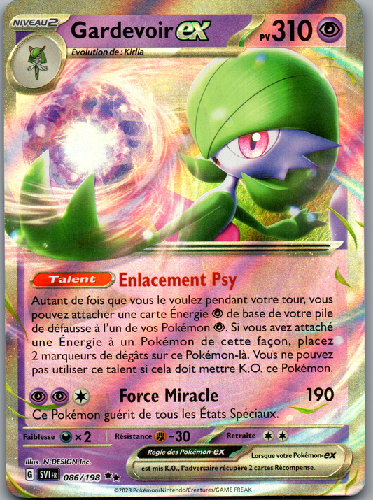 Gardevoir ex 086/198 Double Rare Holo Écarlate et Violet FR Near Mint