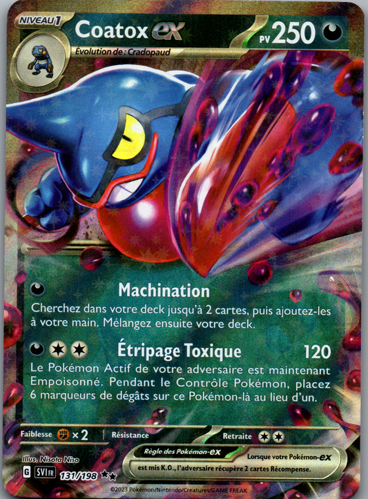 Coatox ex 131/198 Double Rare Holo Écarlate et Violet FR Near Mint