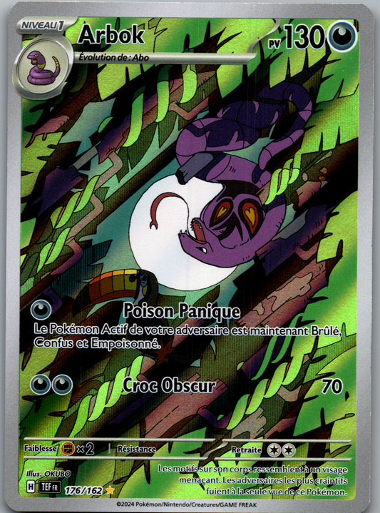 Arbok 176/162 Illustration Rare Forces Temporelles FR Near Mint
