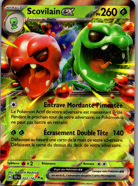 Scovilain ex 022/162 Double Rare Holo Forces Temporelles FR Near Mint
