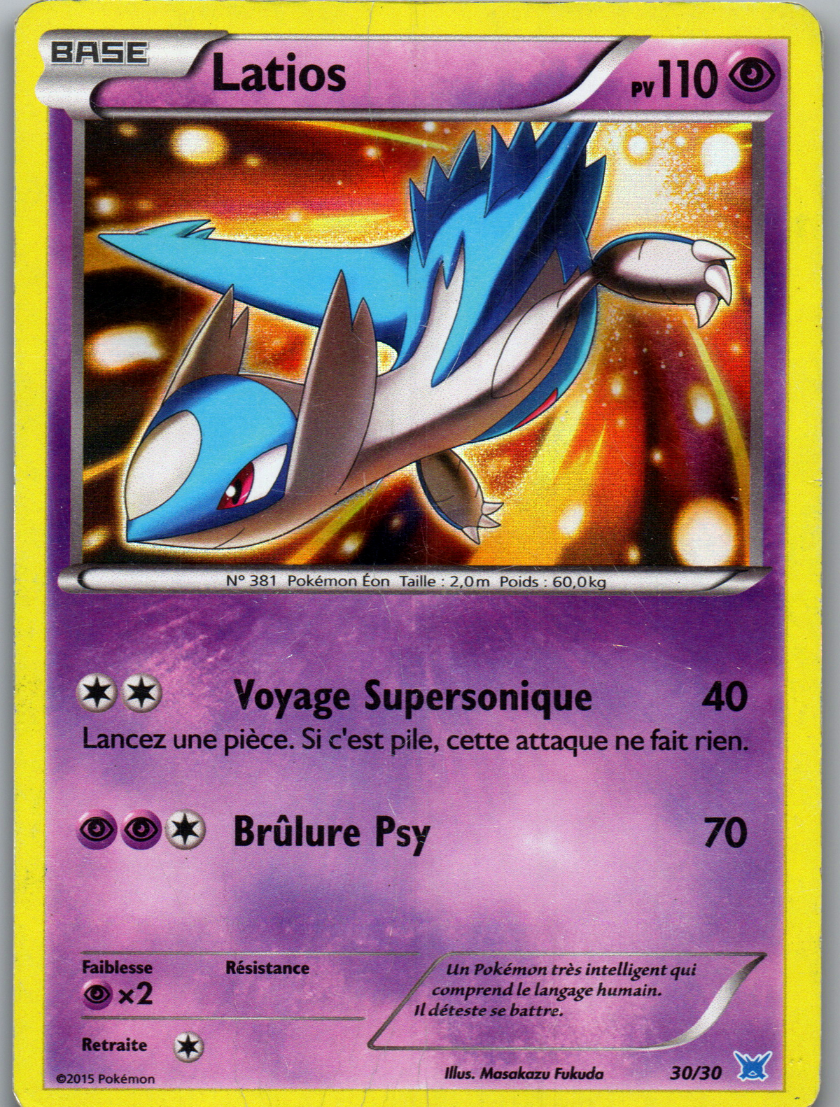 Latios 30/30 Holo Kit du Dresseur XY Latios et Latias FR Played