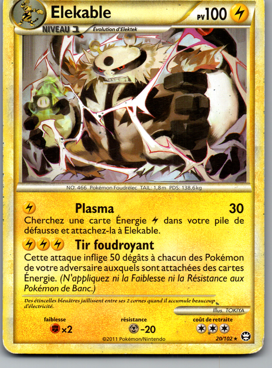Élekable 20/102 Rare Non Holo Triomphe FR Played