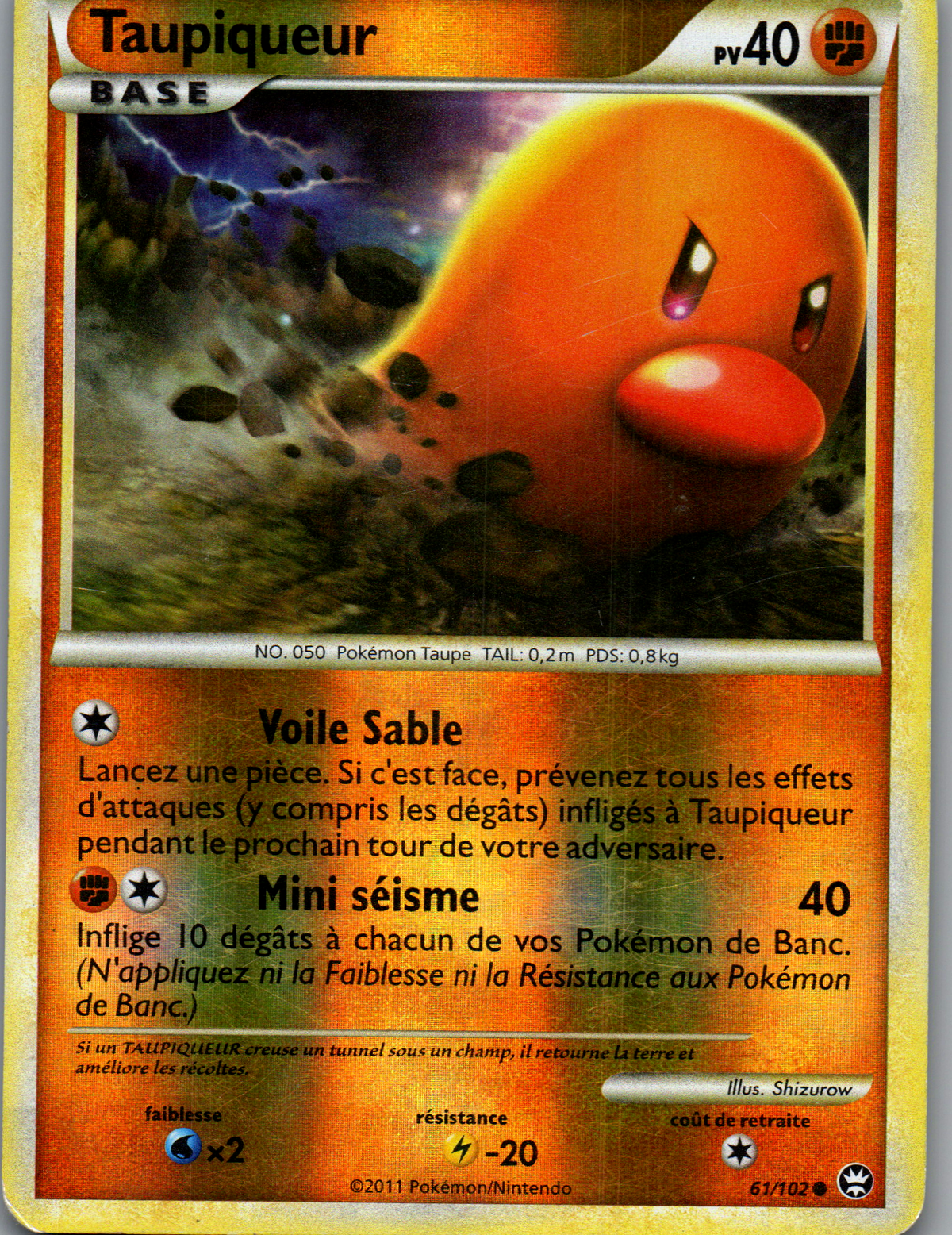 Taupiqueur 61/102 Commune Reverse Triomphe FR Played