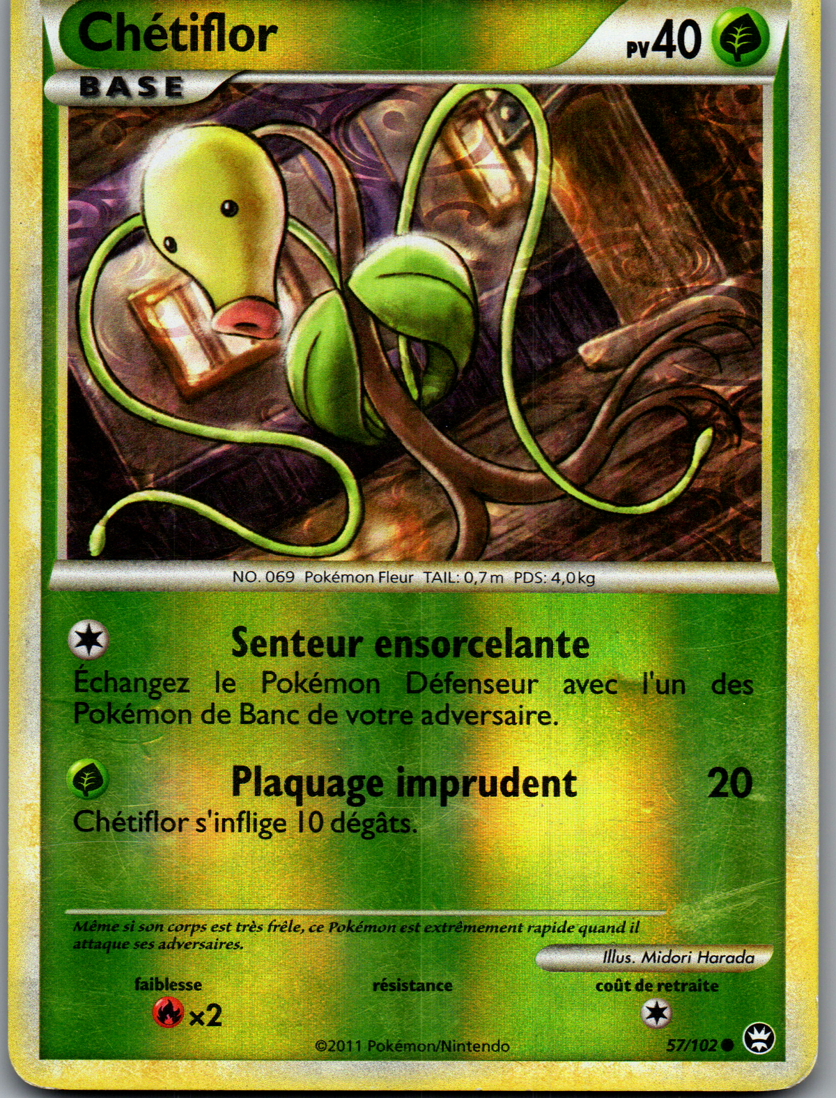 Chétiflor 57/102 Commune Reverse Triomphe FR Played