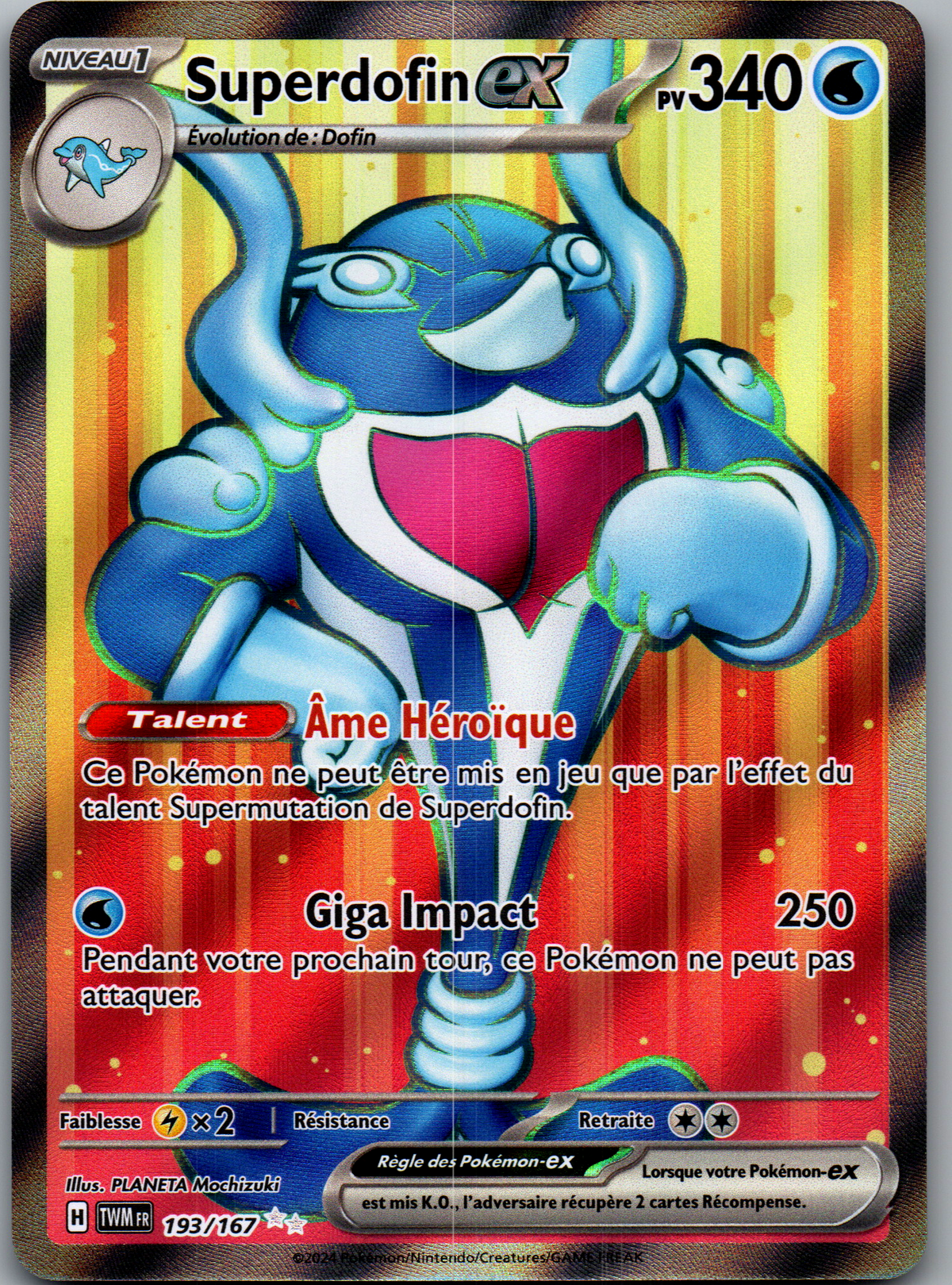 Superdofin ex 193/167 Full Art Mascarade Crépusculaire FR Near Mint