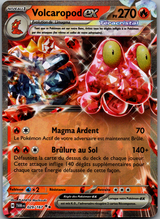 Volcaropod ex 029/167 Holo Téracristal Mascarade Crépusculaire FR Near Mint