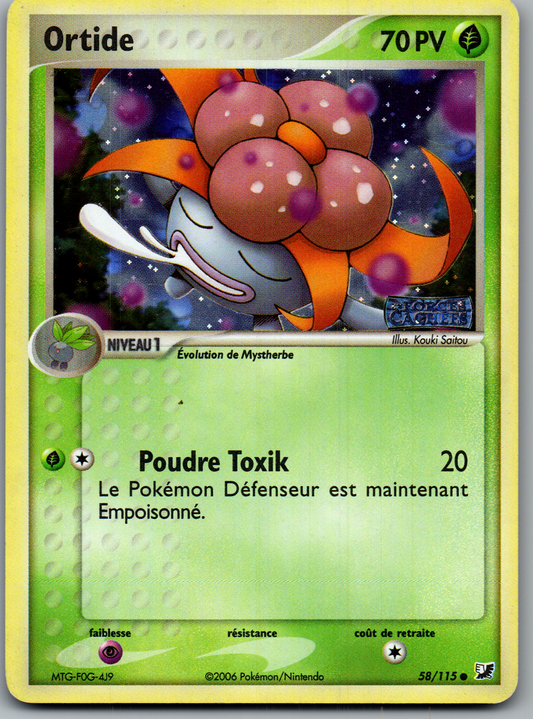 Ortide 58/115 Holo Tampon EX Forces Cachées FR Good