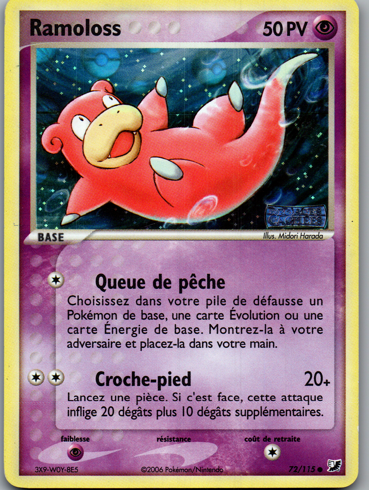 Ramoloss 72/115 Holo Tampon EX Forces Cachées FR Light Played