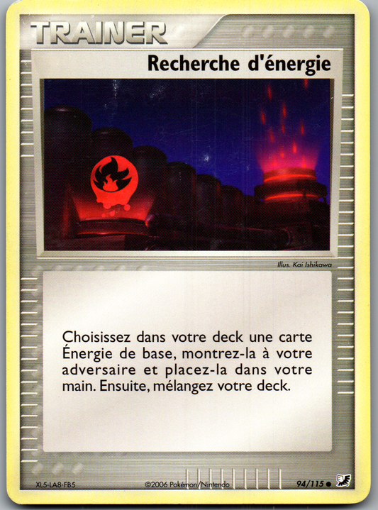 Recherche d’énergie 94/115 Commune Non Holo EX Forces Cachées FR Good