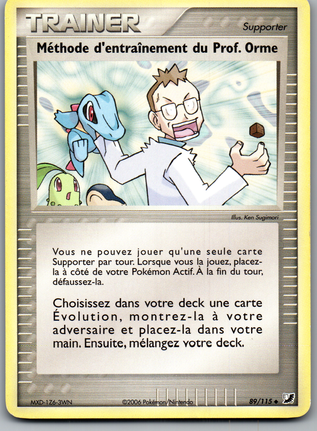 Méthode d’entraînement du Prof. Orme 89/115 Non Holo EX Forces Cachées FR Light Played