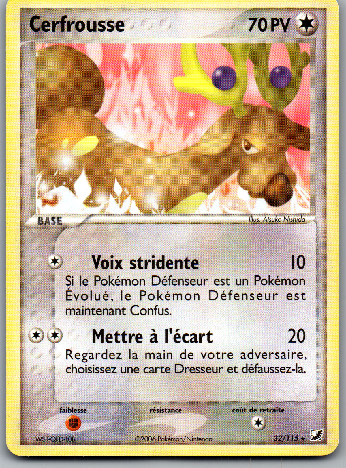 Cerfrousse 32/115 Rare Non Holo EX Forces Cachées FR Light Played