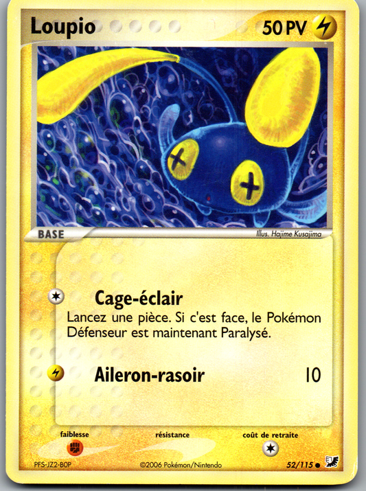 Loupio 52/115 Commune Non Holo EX Forces Cachées FR Light Played