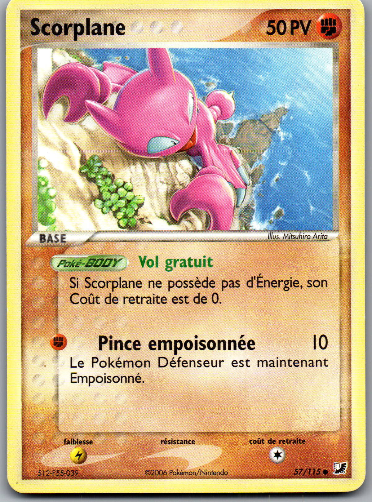 Scorplane 57/115 Commune Non Holo EX Forces Cachées FR Light Played