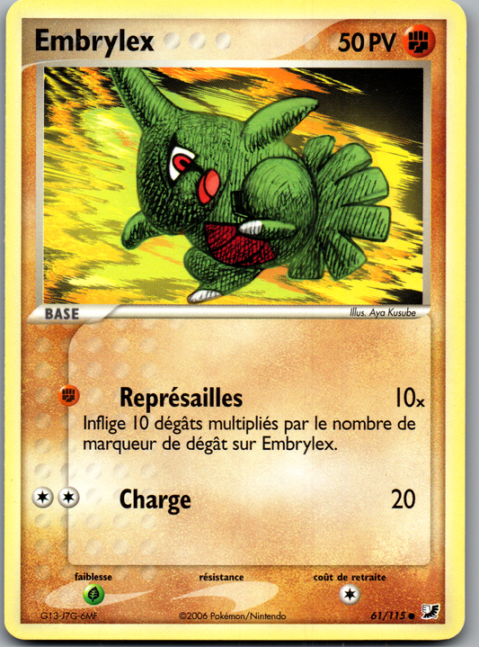 Embrylex 61/115 Commune Non Holo EX Forces Cachées FR Light Played