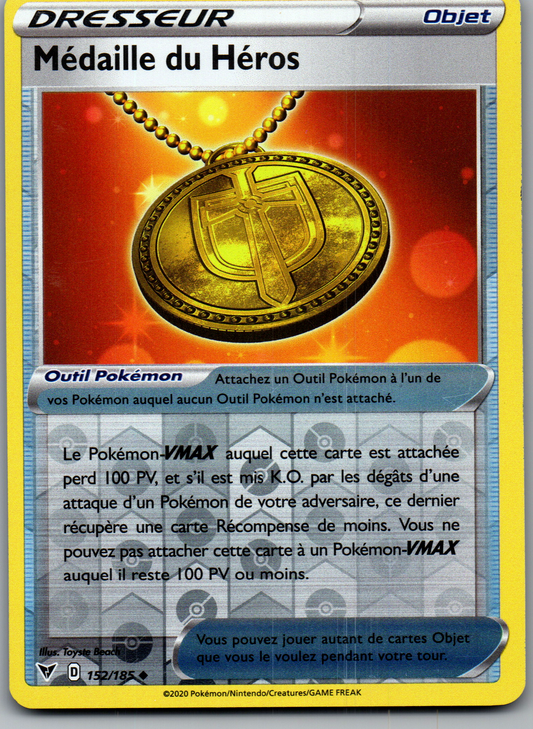 Médaille du Héros 152/185 Reverse Voltage Éclatant FR Near Mint