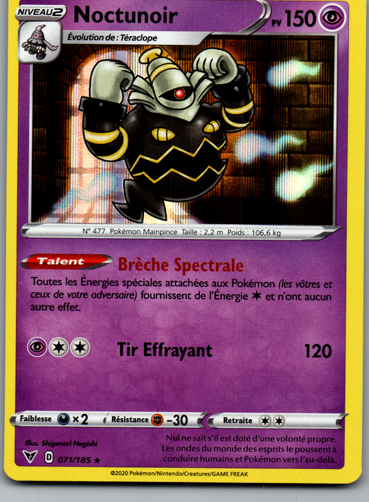 Noctunoir 071/185 Rare Holo Voltage Éclatant FR Near Mint