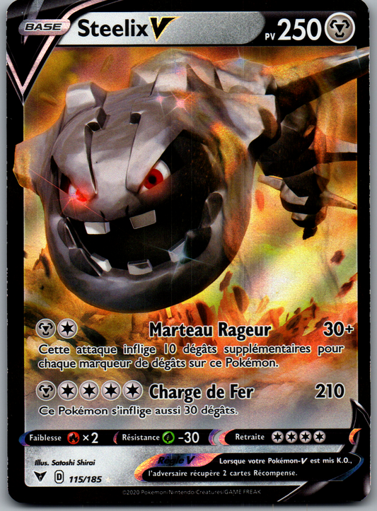 Steelix V 115/185 Ultra Rare Voltage Éclatant FR Near Mint