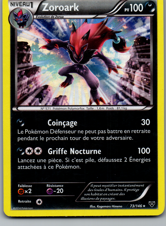 Zoroark 73/146 Rare Holo XY FR Light Played