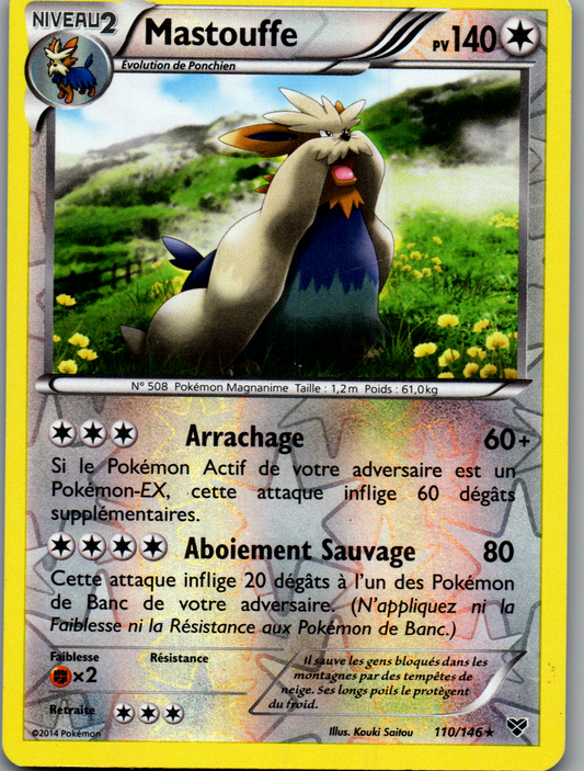 Mastouffe 110/146 Rare Reverse XY FR Excellent