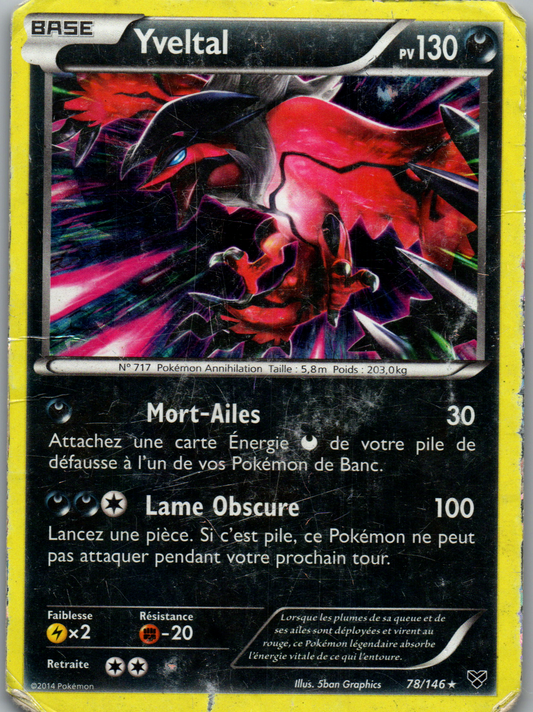 Yveltal 78/146 Rare Holo XY FR Poor