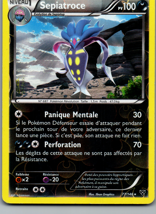 Sepiatroce 77/146 Rare Reverse XY FR Excellent