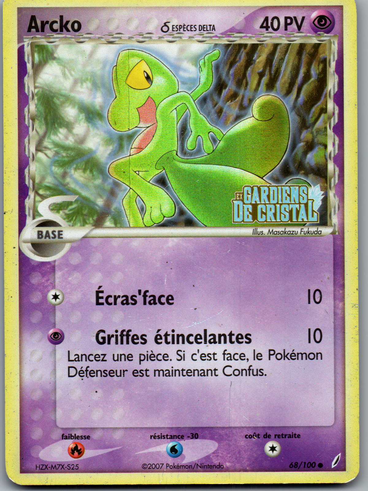 Arcko Espèces Delta (68/100) Commune Reverse Estampillée (Lightly Played)