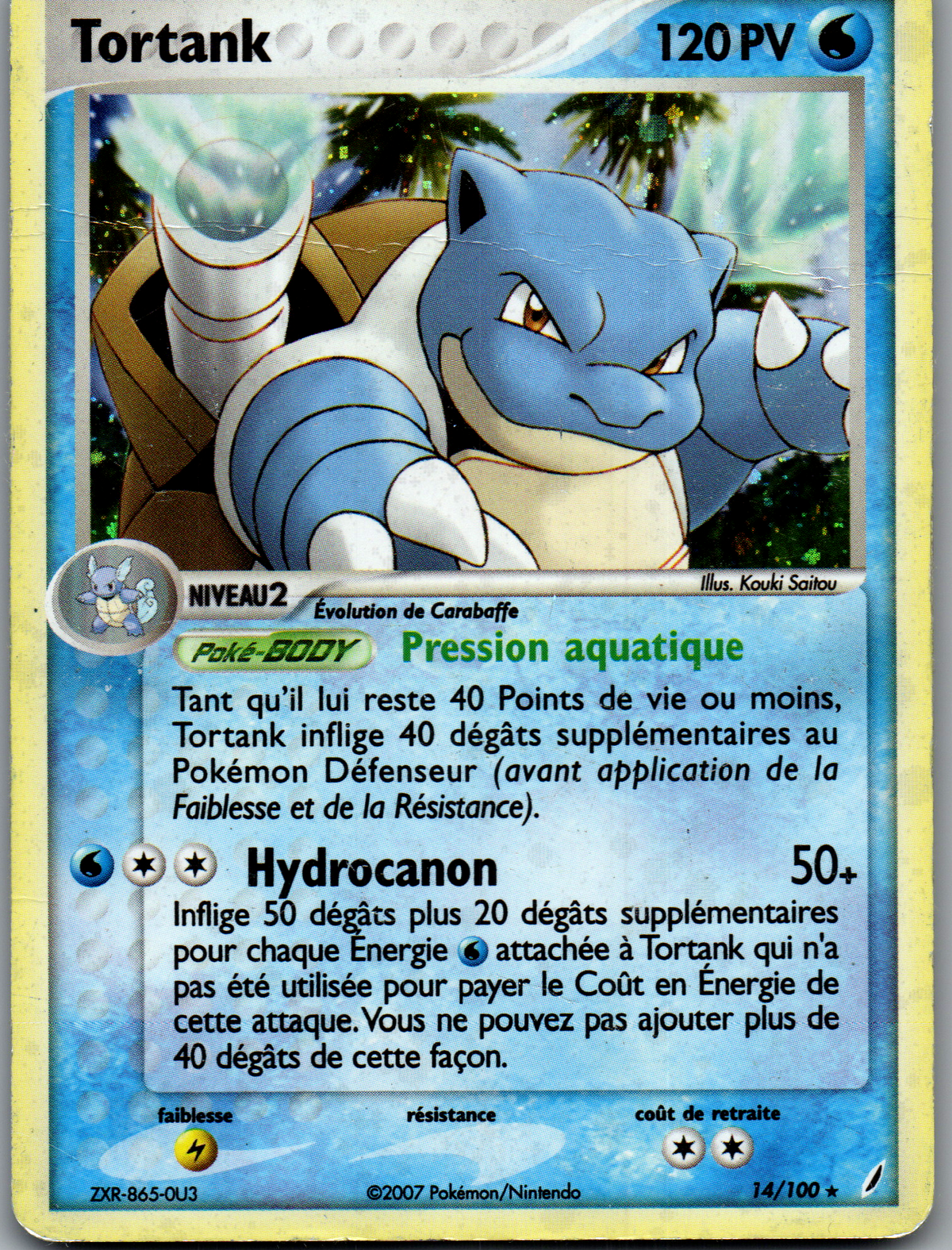 Tortank (14/100) Rare Holo (Poor)