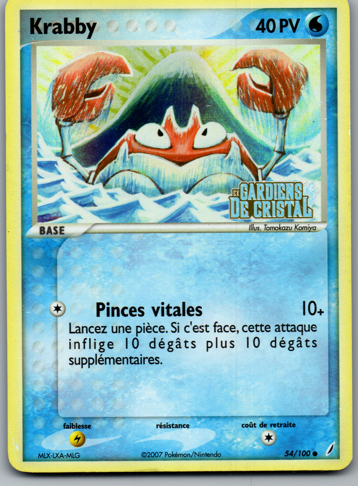 Krabby (54/100) Commune Reverse Estampillée (Lightly Played)